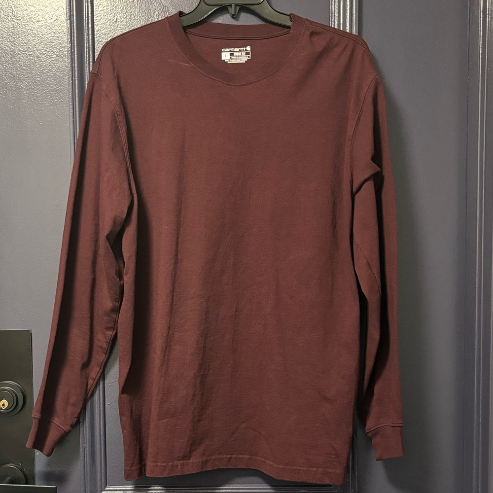 Carhartt Long Sleeve Tee Brown Gold Large